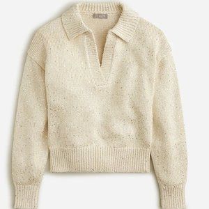 J Crew Sequin Sweater Polo